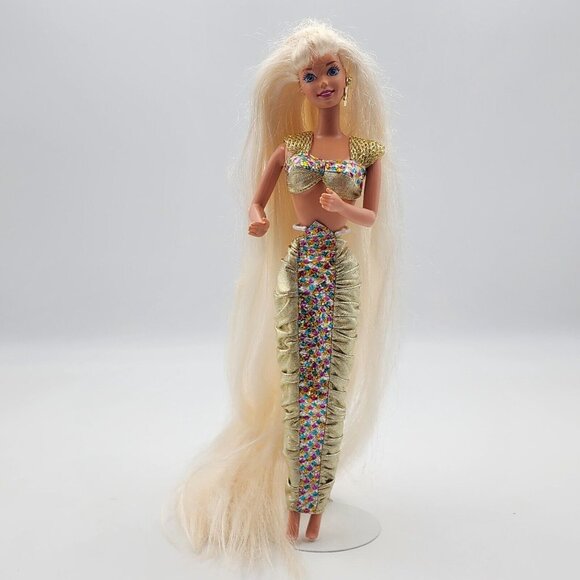 Vintage Mattel Mermaid Barbie Doll The Longest Hair Ever Blonde